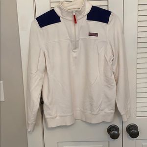 Vineyard Vines white Shep shirt. American flag